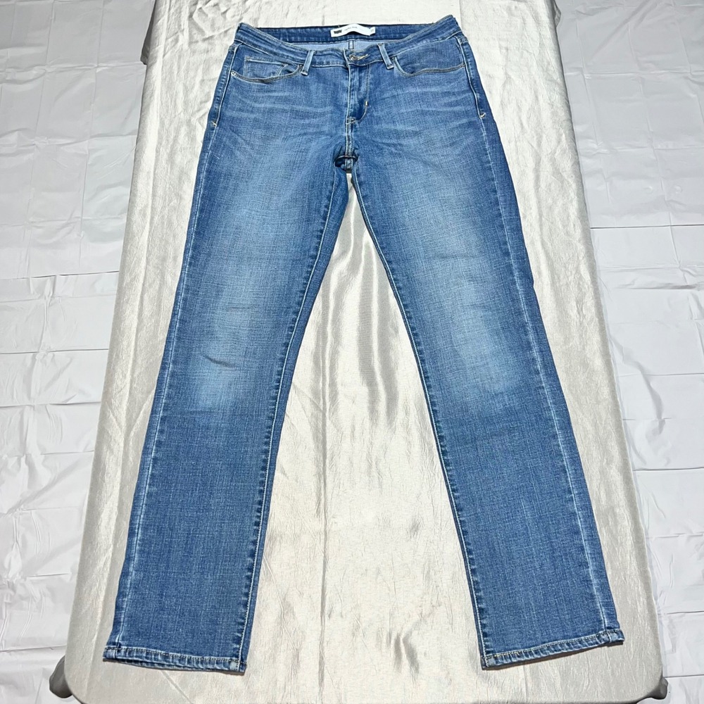 Levis Mid Rise Skinny Jeans Womens 10M W30 L32 Medium Wash Blue Denim 58575-0118